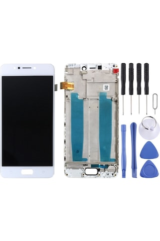 Cbtx Asus Zenfone 4 Max Zc520kl X00hd Digitizer Uyumlu Lcd Ekran Çerçeveli Tam Montaj Beyaz