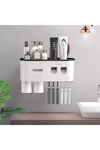 Diş Fırçalık Çok Fonksiyonlu Beyaz
