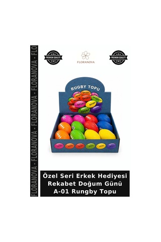 Özel Seri Erkek Hediyesi Rekabet Doğum Günü A-01 Rungby Topu Çok Renkli
