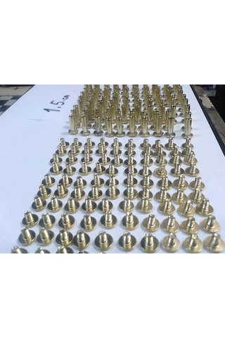 1.5 CM Dosya Klasör Menü Kartela Vidası Sarı 100 Adet