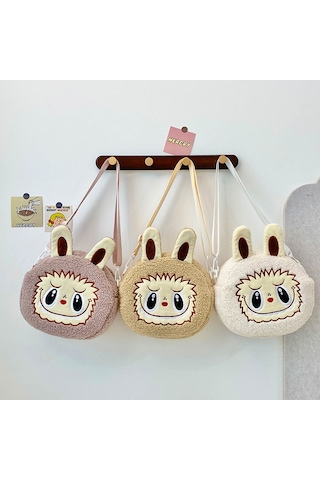 Snapbuy Labubu Tasarımlı Peluş Çapraz Çanta Açık Mor