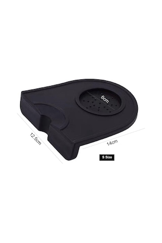 İ Cafilas Cm Espresso Kahve Sabotaj Mat Gıda Sınıfı Pp Silikon Kayma Önleyici Fonksiyon Siyah Col Çeşitli Boyut S-12.5 X 14cm