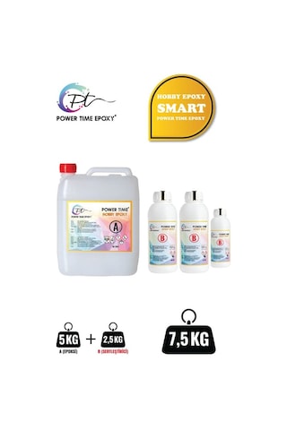 7.5 Kg Hobby Epoxy Smart/şeffaf Epoksi Reçine İnce Döküm Hobi Epoksi 0.25 KG