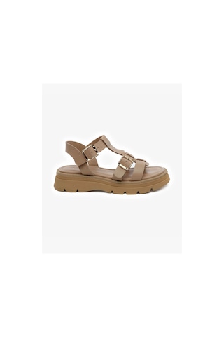 Greyder Kadın Açık Vizon Hakiki Deri Comfort Sandalet 5y2cs59031 A.vızon