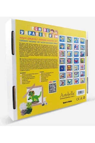 26 I Çocuk Ahşap Çerçeveli Seramik Mozaik Set 20x20 Cm