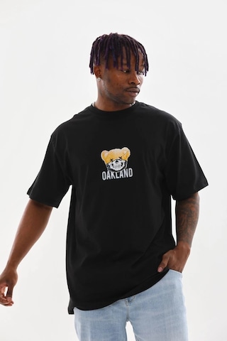 Wear Vexel Erkek Kısa Kol Baskılı Tişört - Siyah Çok Renkli