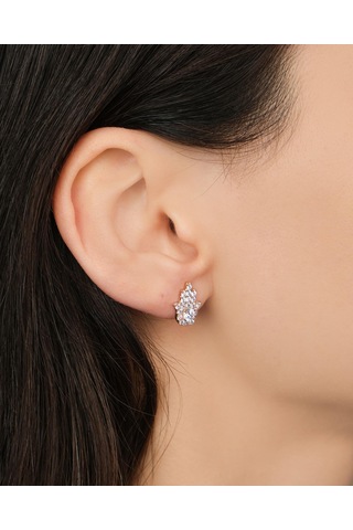 Lekka Design Kadın Kararmaz Çelik Lüks Zirkon Taşlı Fatma Ana Eli Küpe