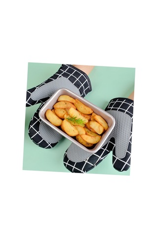 1 Çift Fırın Eldiveni Isıya Dayanıklı Mutfak Eldiveni Diğer