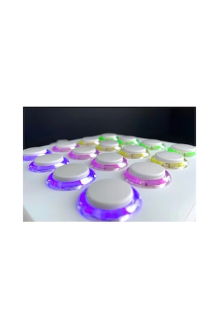 Dj Techtools Mıdı Fighter Spectra White 16 Arcade Knobs Parmakla Davul Çalma Performansı İçin En İyi Mıdı Controller/kontrolör