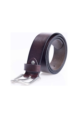 Tudors Erkek %100 Hakiki Deri 4 Cm Spor Kahverengi Kemer-28733