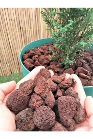 Asenya Pomza Taşı 50 Lt 1-2 Cm Dekoratif Pomza Taşı Kırmızı Pomza Tarım Pomzası Lav Taşı Cüruf Ponza Diğer