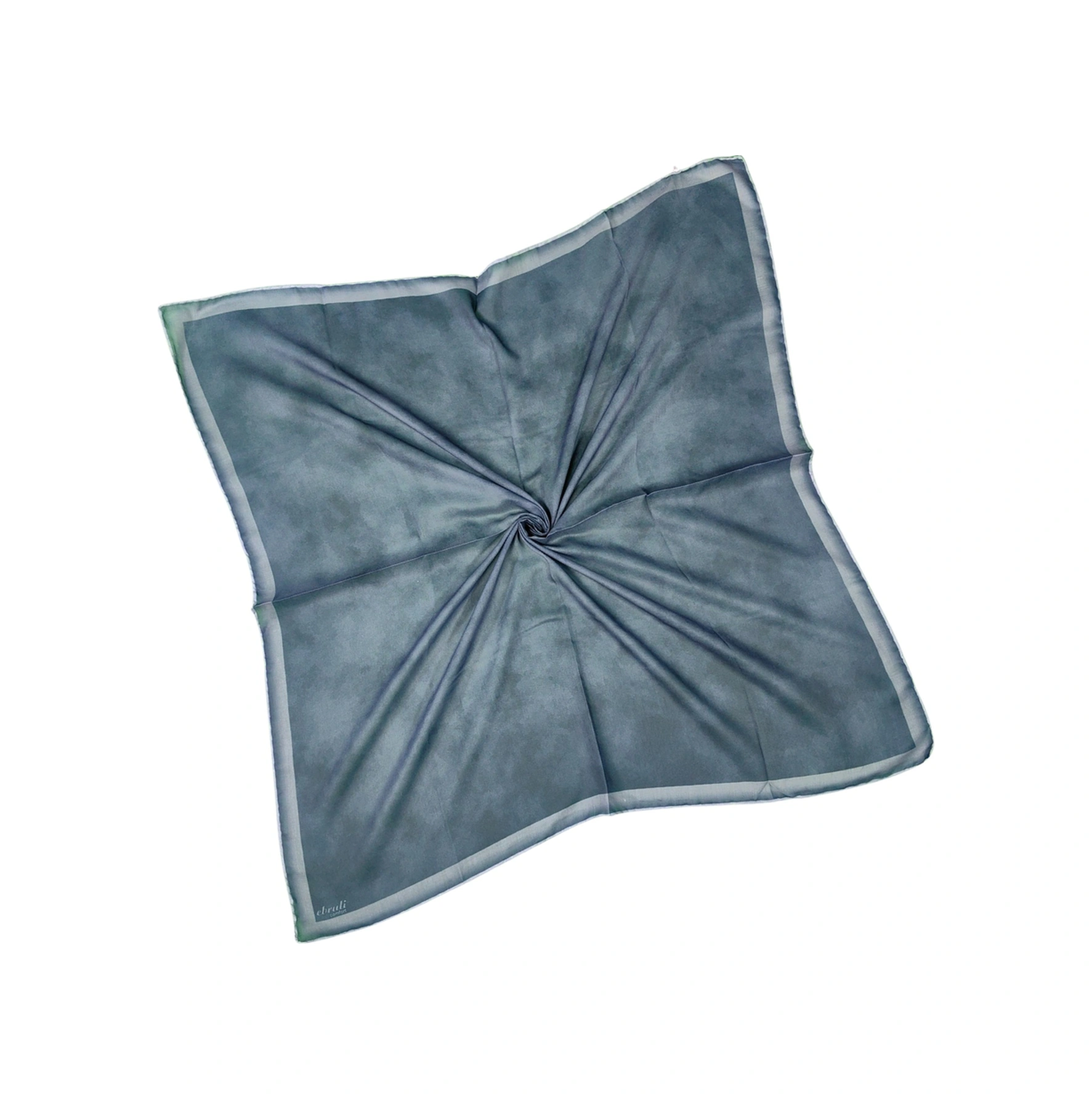 Mim Eşarp Ebruli Soft Pamuklu Desenli Eşarp - 95x95 Cm Lacivert