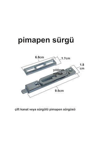 Çift Açılır Pimapen Pencere Sürgüsü Kanat Pencere Kilidi