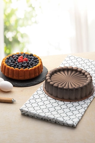 Karbon Çelik 22 Cm Dilimli Tart Turta Kek Kalıbı Cin803khv