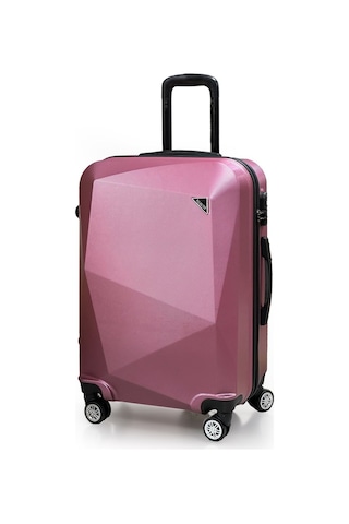 Polo&sky Elmas Model Gül Kurusu Renk Orta Boy Valiz Gülkurusu