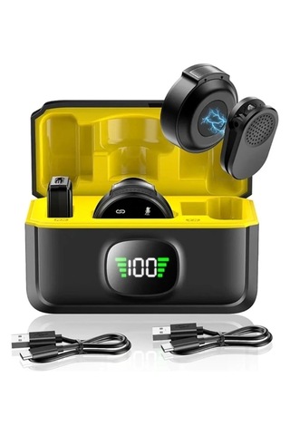 J6 Iphone Ve Android Uyumlu Mini Kablosuz Yaka Mikrofonu Göstergeli Led Şarj Kutulu Gürültü Azaltma