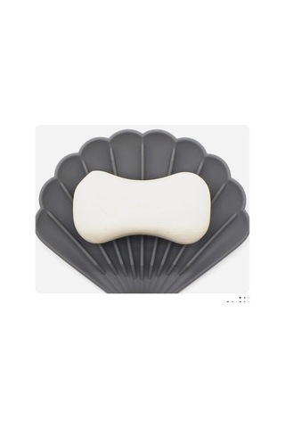 Gri Renk Kaymaz İstiridye Şekilli Silikon Sabunluk Sabun Depolama Tutucu Ve Taşınabilir Sabunluk Plakası Diğer