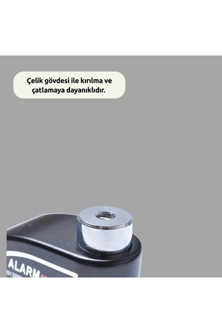 110db Alarmlı Disk Kilidi 6 Mm Pinli Motosiklet, Bisiklet Ve Scooter Güvenlik Kilidi