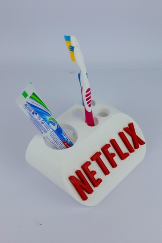 Netflix- Dekoratif Diş Fırçalık Beyaz