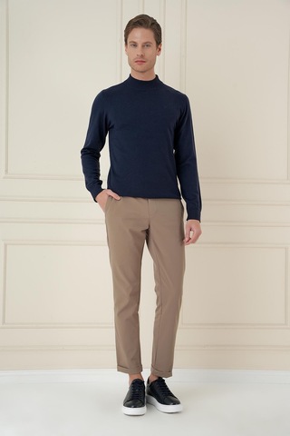 Efor Tr 876 Slim Fit Lacivert Klasik Triko Lacivert