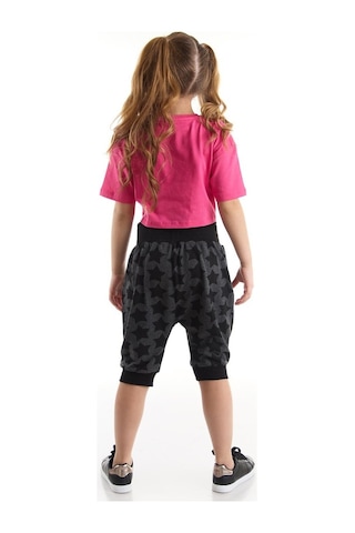 Denokids Mushi R&R Unicorn Kız T-Shirt Kapri Takım Çok Renkli