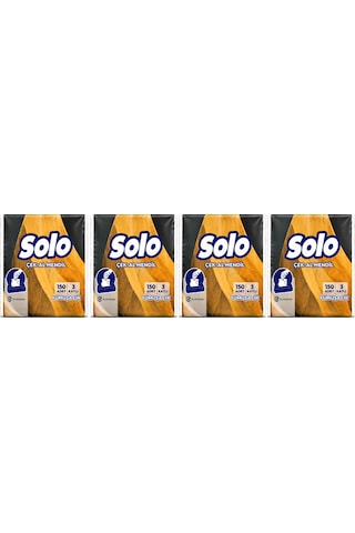 Solo Çek-al Mendil 4 Adet 150'li 3 Katlı Yumuşak Mendil