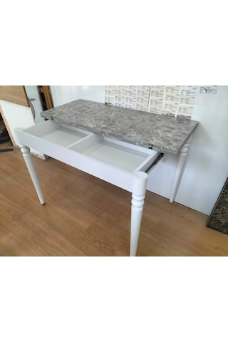 110 X 45 Katlanır Masa Gri Mermer Desen