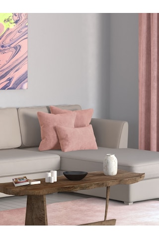 Br Perle Home Daily Series Buğulu Gül Rengi Kırlent Yastık Kılıfı Buğulu Gül