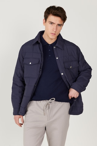 AC&Co / Altınyıldız Classics Erkek Lacı Standart Fit Normal Kesim Gömlek Yaka Mont Lacı