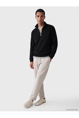 Lcw Vision Siyah Dik Yaka Erkek Sweatshirt