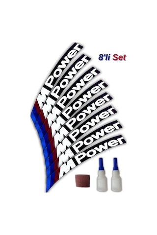 M Power Otomobil Motosiklet 3d Lastik Jant Yazısı Arma Sticker