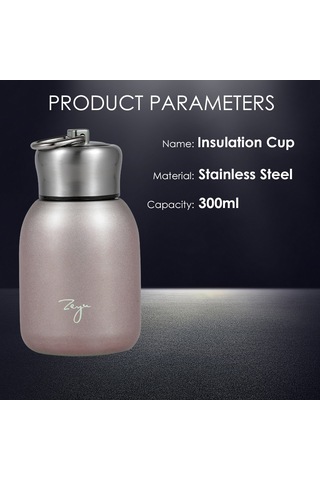 Leezsing 304 Paslanmaz Çelik 300ml Termos Bardak, Uzun Süre Isı Saklar, Ofis-plaj-yürüyüş İçin, Gül Altın Rengi