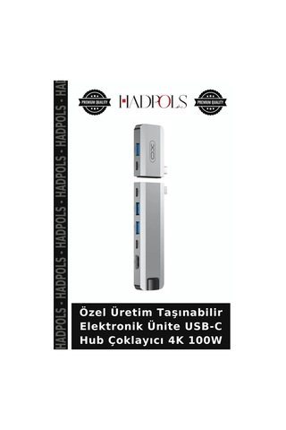 Özel Üretim Taşınabilir Elektronik Ünite Usb-c Hub Çoklayıcı 4k 100w