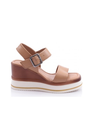 Dgn 400-24170 Kadin Mega Kalin Taban Sandalet Capıcıno