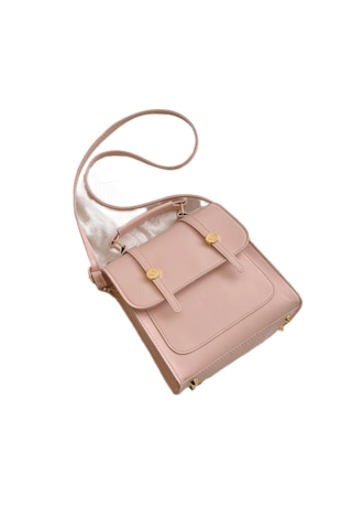 Sırt Çantası Günlük Çanta Bayan Basit Çanta-pembe AÇIK PEMBE