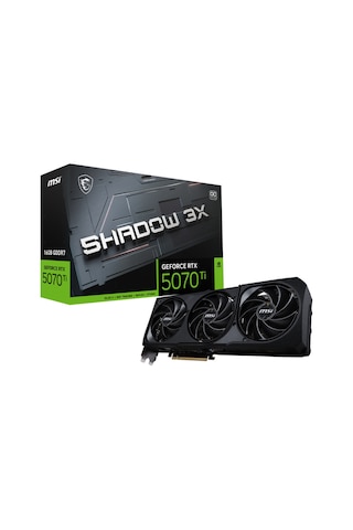 MSI NVIDIA GeForce RTX 5070 TI 16G Shadow 3X OC 16GB GDDR7 256 Bit DLSS 4 Ekran Kartı
