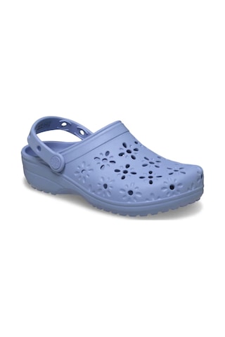 Crocs Classic Floral Cut Out Kadın Terlik Cro210927g01453 Mavi
