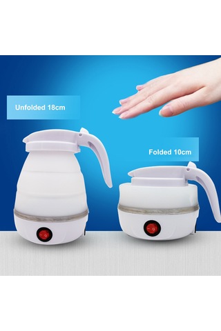 Monyee Seyahat Ve Ev Kullanıma Uygun Silikon Çevrilir Otomatik Elektrikli Su Kaynagi Mavi Avrupa Standarti Mavi