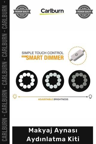 Ayna 10 Adet G5 Led Ampul Kademeli Dimmer Dokunmatik Hafızalı 12v Şık Makyaj Aynası Aydınlatma Kiti