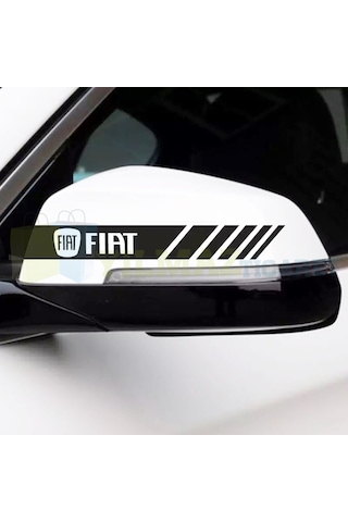 Fiat Logo Arma Yan Ayna Kapağı Şerit Sticker Yapıştırma 3 Çift 20 X 2 Cm