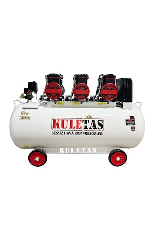 Kuletaş 200 Litre 6 Hp Sessiz Yağsız Premium Kafa Hava Kompresörü