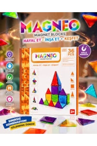 Magneo 36 Parça Magnetic Blocks