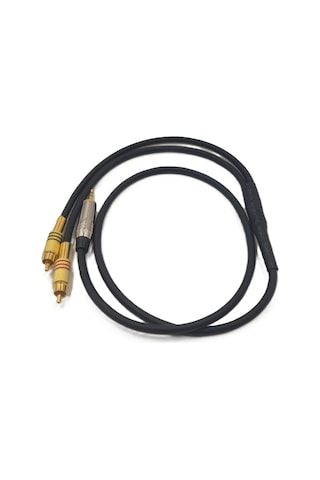 Aux Rca Kablo 2 Metre - %100 Bakır 6mm Kablodan Bir Tarafı Aux Diğer Tarafı Rca Kablo - 2 Metre