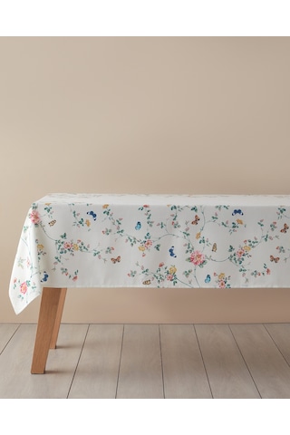 English Home Botanical Masa Örtüsü 145x200 Cm Krem - Pembe Krem - Pembe