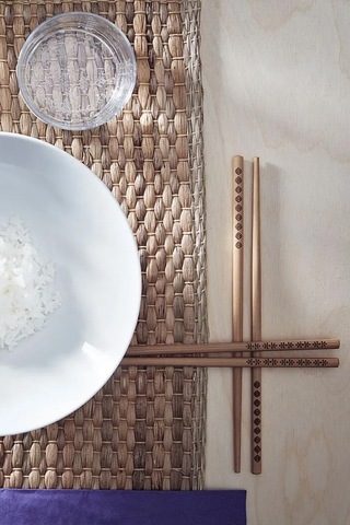 Thentech Ahşap Chopstick 10 Adet Chopstick Çubuk Çin Yemek Çubukları Chopstick Kahverengi