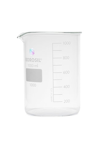 Cam Beher %100 Borosilikat 3.3 Borosil Yüksek Kaliteli 1000 ML
