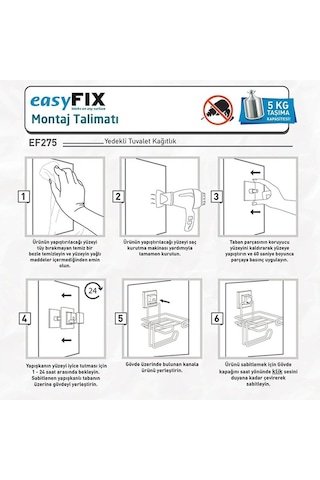 Tekno Tel Ef-250 Krom Tek Katlı Köşelik Banyo Rafı Yapışkanlı/vidalı Deliksiz Organizer Krom