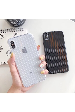Ally Apple Uyumlu iPhone Xs Max 6.5 Inch Trunk Lines Ince Soft Silikon Kılıf (300385332)