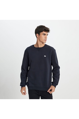 Lee Erkek Siyah Yuvarlak Yaka Sweatshirt Siyah