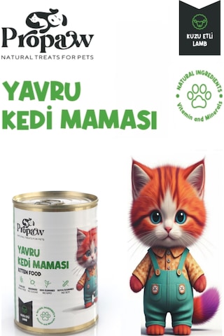 Propaw Kuzu Parça Etli Jöleli Premium Tahılsız Yavru Kedi Maması 415 G